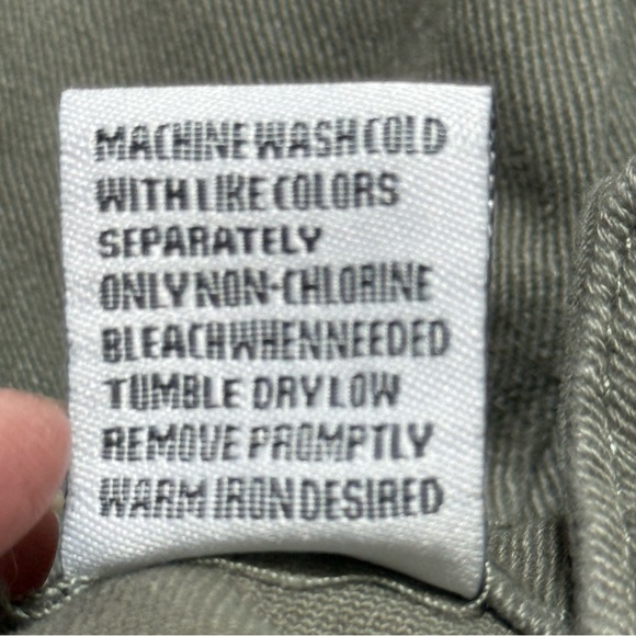 Revelation Denim Flare High Rise Button Dark Olive Wide Leg Jeans - Picture 13 of 14